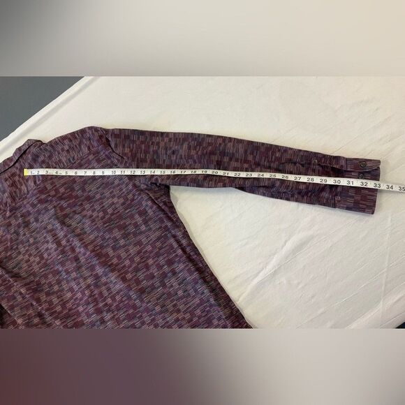 PERRY ELLIS Men's Shirt Purple Stretch Long Sleeve Pattern Print Button Front XL - Picture 6 of 10